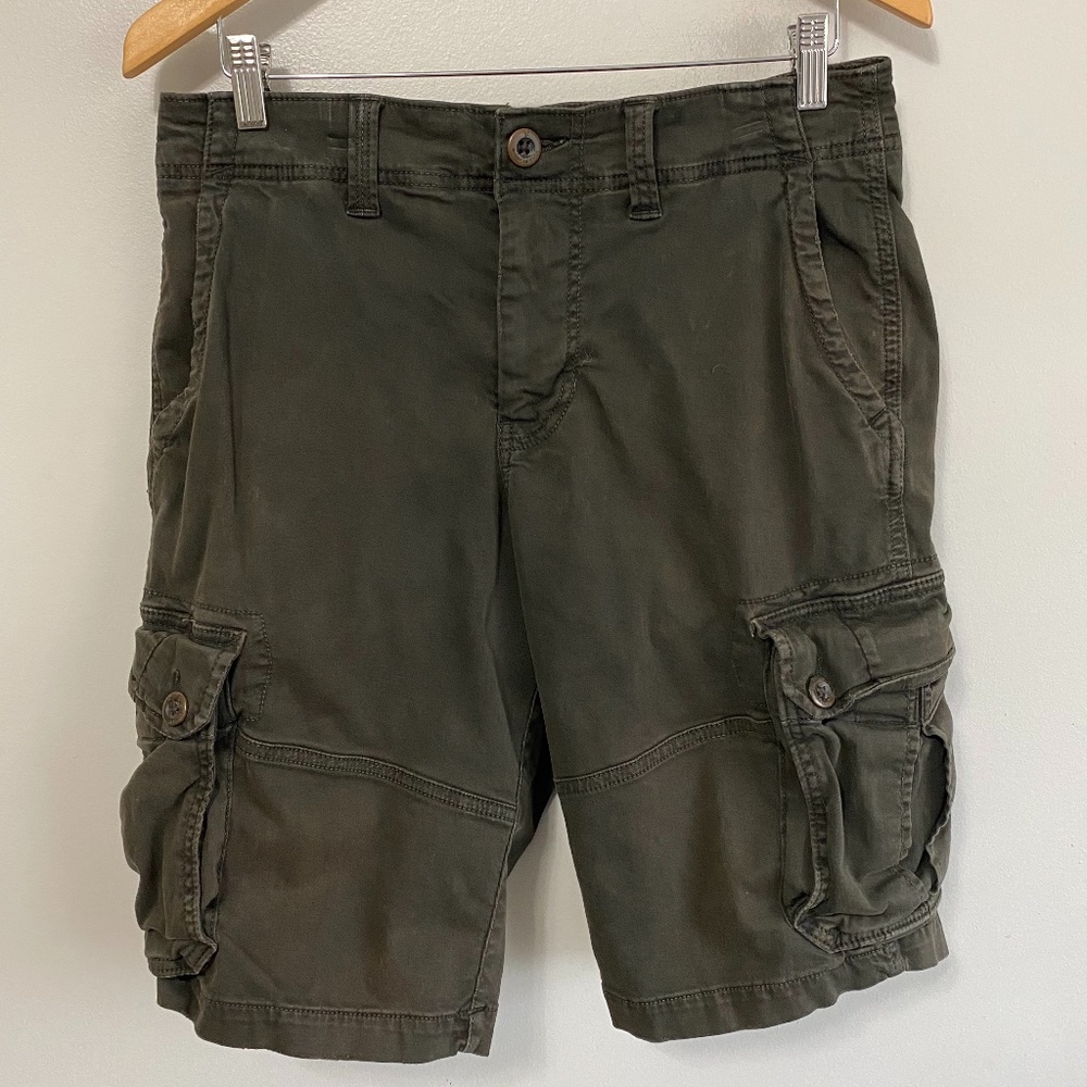 Mens American Eagle Black Cargo Shorts Size 32